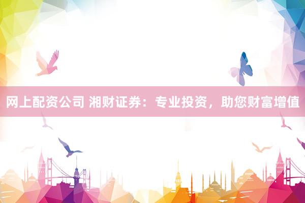 网上配资公司 湘财证券：专业投资，助您财富增值