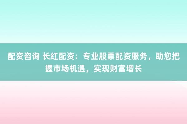 配资咨询 长红配资：专业股票配资服务，助您把握市场机遇，实现财富增长