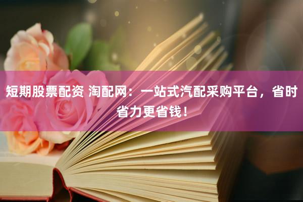 短期股票配资 淘配网：一站式汽配采购平台，省时省力更省钱！