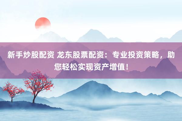 新手炒股配资 龙东股票配资：专业投资策略，助您轻松实现资产增值！