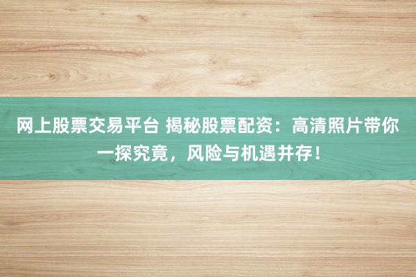 网上股票交易平台 揭秘股票配资：高清照片带你一探究竟，风险与机遇并存！