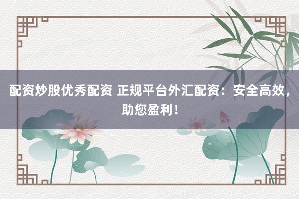 配资炒股优秀配资 正规平台外汇配资：安全高效，助您盈利！