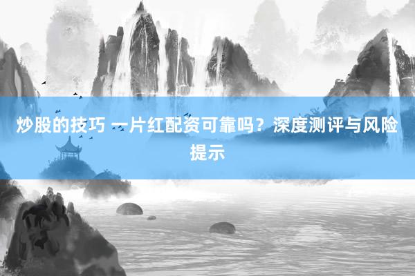 炒股的技巧 一片红配资可靠吗？深度测评与风险提示