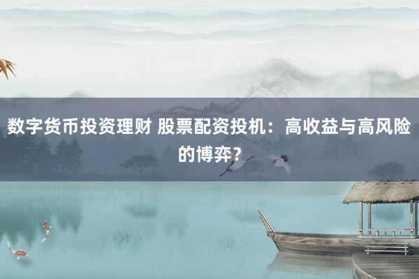 数字货币投资理财 股票配资投机：高收益与高风险的博弈？