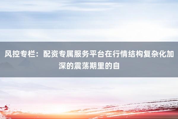 风控专栏：配资专属服务平台在行情结构复杂化加深的震荡期里的自