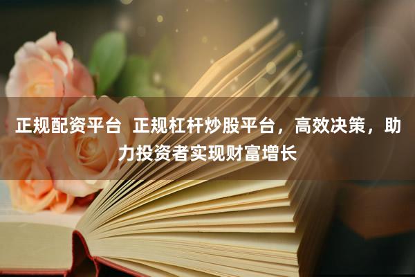 正规配资平台 正规杠杆炒股平台,高效决策,助力投资者实现财富增长