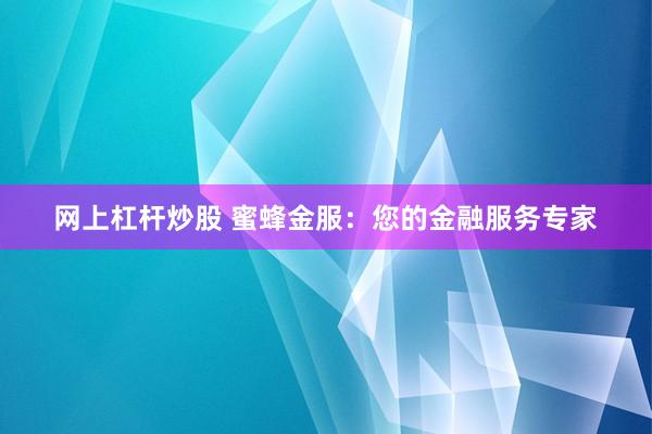 网上杠杆炒股 蜜蜂金服：您的金融服务专家