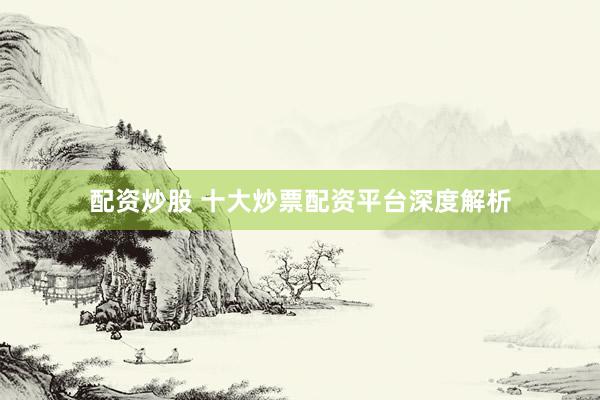 配资炒股 十大炒票配资平台深度解析